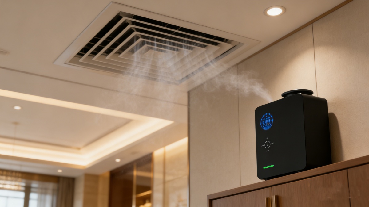 HVAC Aroma Diffuser with Real-time Liquid Level Detection ST-02SH HVAC Aroma Diffuser with Real-time Liquid Level Detection ST-02SH